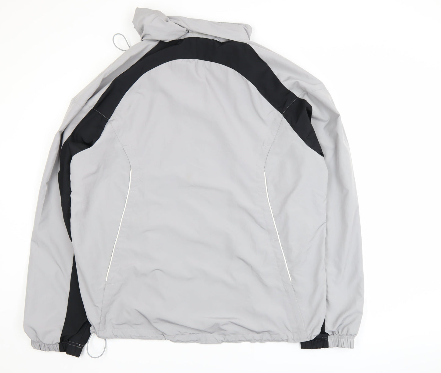 Adidas Men's Grey XL Windbreaker Jacket Hooded Water Resistant