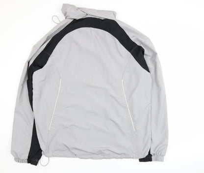 Adidas Men's Grey XL Windbreaker Jacket Hooded Water Resistant