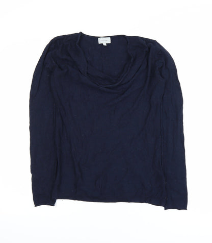Jigsaw Women's Blue Cowl Neck Long Sleeve Knit Top Size S