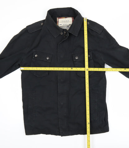 St George by Duffer Black Men's Medium Military Jacket
