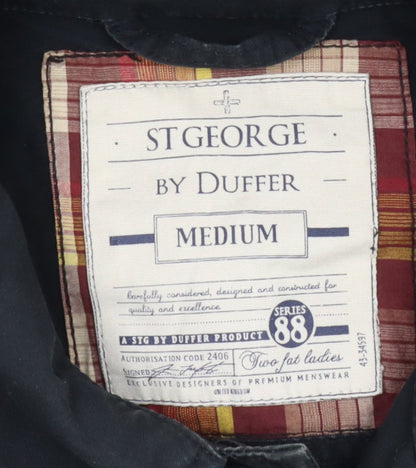St George by Duffer Black Men's Medium Military Jacket