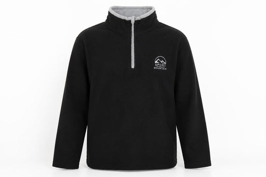 Atlas For Men Black XL Men's Activewear 1/4 Zip Fleece Jacket