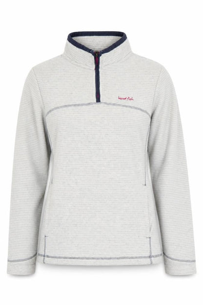 Weird Fish Women’s Grey 1/4 Zip Fleece Active Jacket Size 10