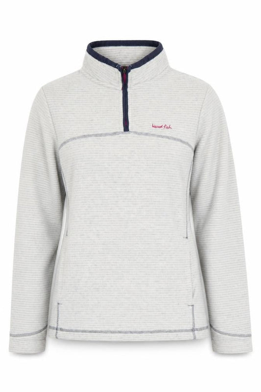 Weird Fish Women’s Grey 1/4 Zip Fleece Active Jacket Size 10