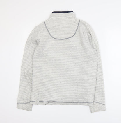 Weird Fish Women’s Grey 1/4 Zip Fleece Active Jacket Size 10