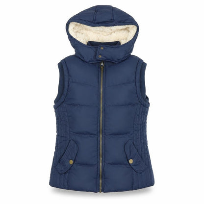 Peacocks Women’s Blue Hooded Puffer Waistcoat Size 10