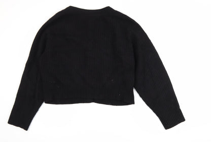 Weekday Women's Black V-Neck Cardigan Jumper Size M