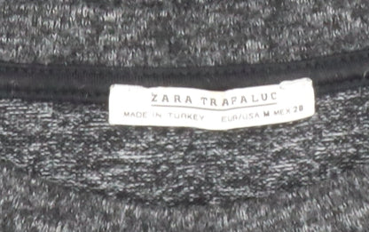 Zara Trafaluc Women’s Grey Relaxed Fit Jersey T-Shirt Size 12