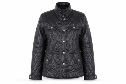 b.young Women's Black Quilted Short Jacket Size 10