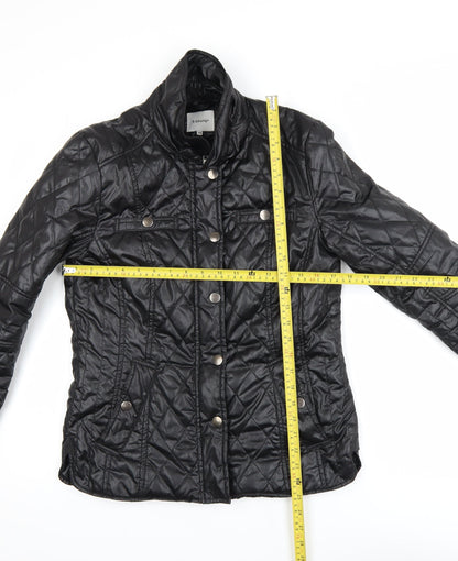 b.young Women's Black Quilted Short Jacket Size 10
