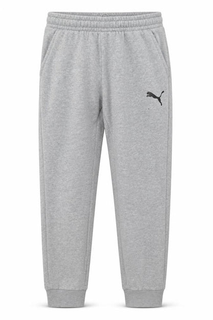 Front view of Puma Men’s Grey Jogger Sweatpants, size S, Elastic Waist Casual