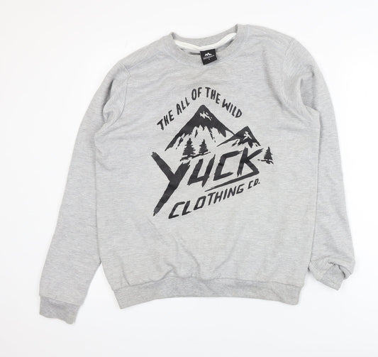 Yuck Clothing Co. Men's Grey Small Pullover Sweatshirt