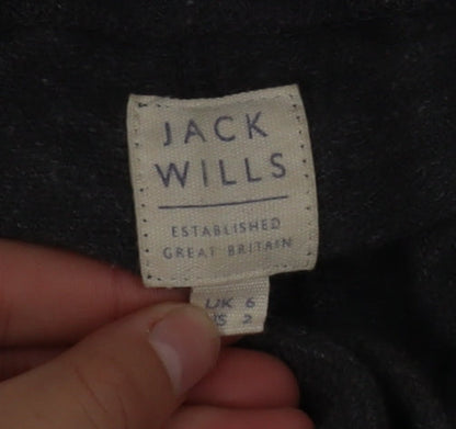 Jack Wills Women Grey Jogger Sweatpants UK 6 Cotton Blend Casual Trousers