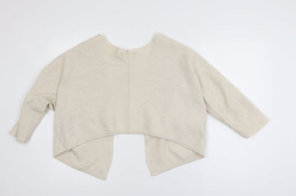 Brandy Melville Women Beige Chunky-Knit Open Cardigan One Size