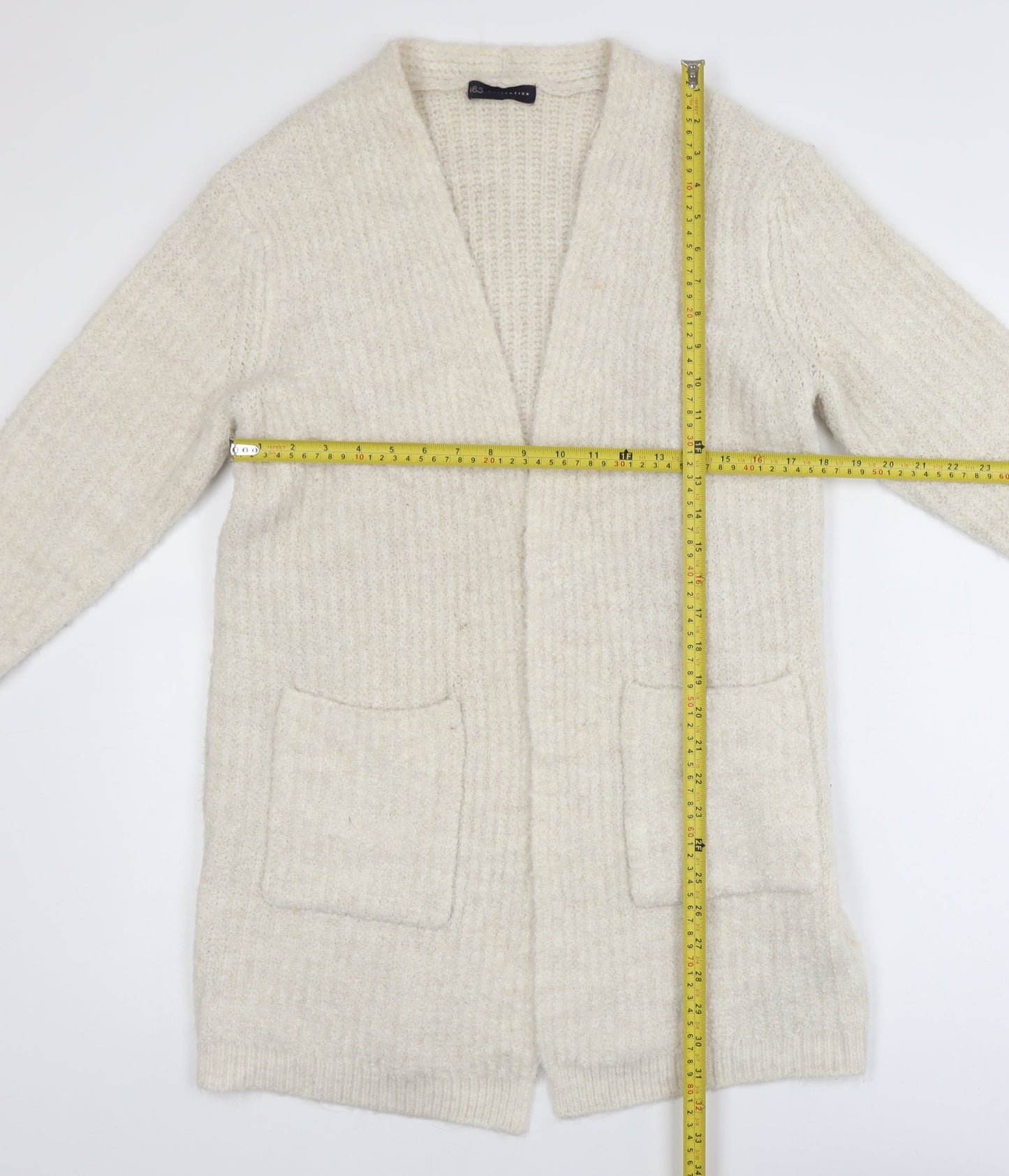 Marks and Spencer Women’s Ivory Chunky Knit Long Cardigan S