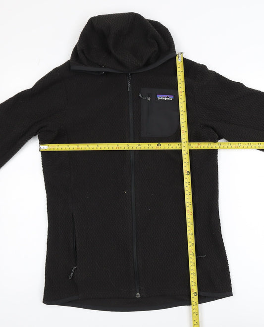 Patagonia Men's Black Hooded Full Zip Fleece Jacket Size M