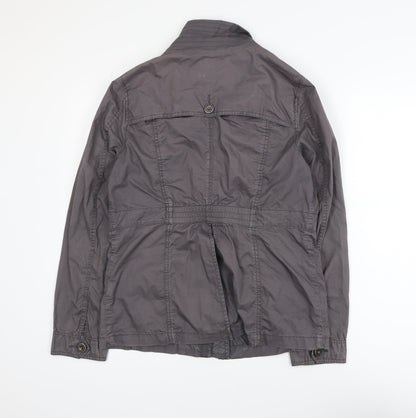 Mantaray Women's Grey Cotton Military Jacket Size 12