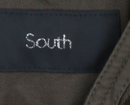 South Women's Beige Cotton Military Jacket Size 8
