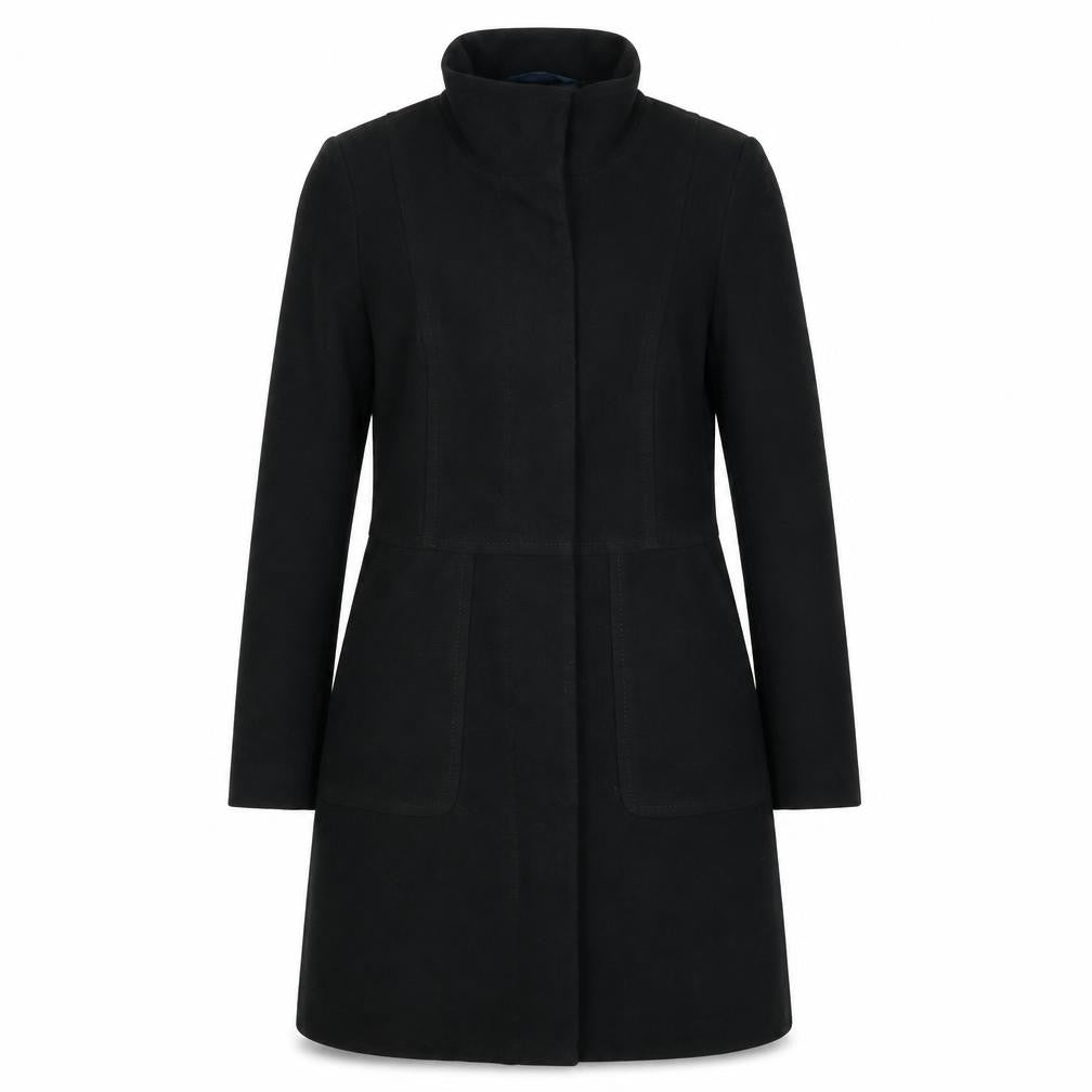 White Stuff Women's Bottle Green Cotton Long Overcoat Size 8