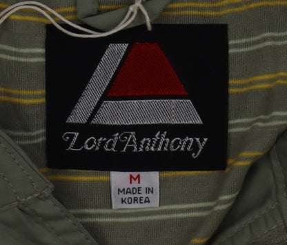 Lord Anthony Men's Green M Windbreaker Nylon Jacket Casual