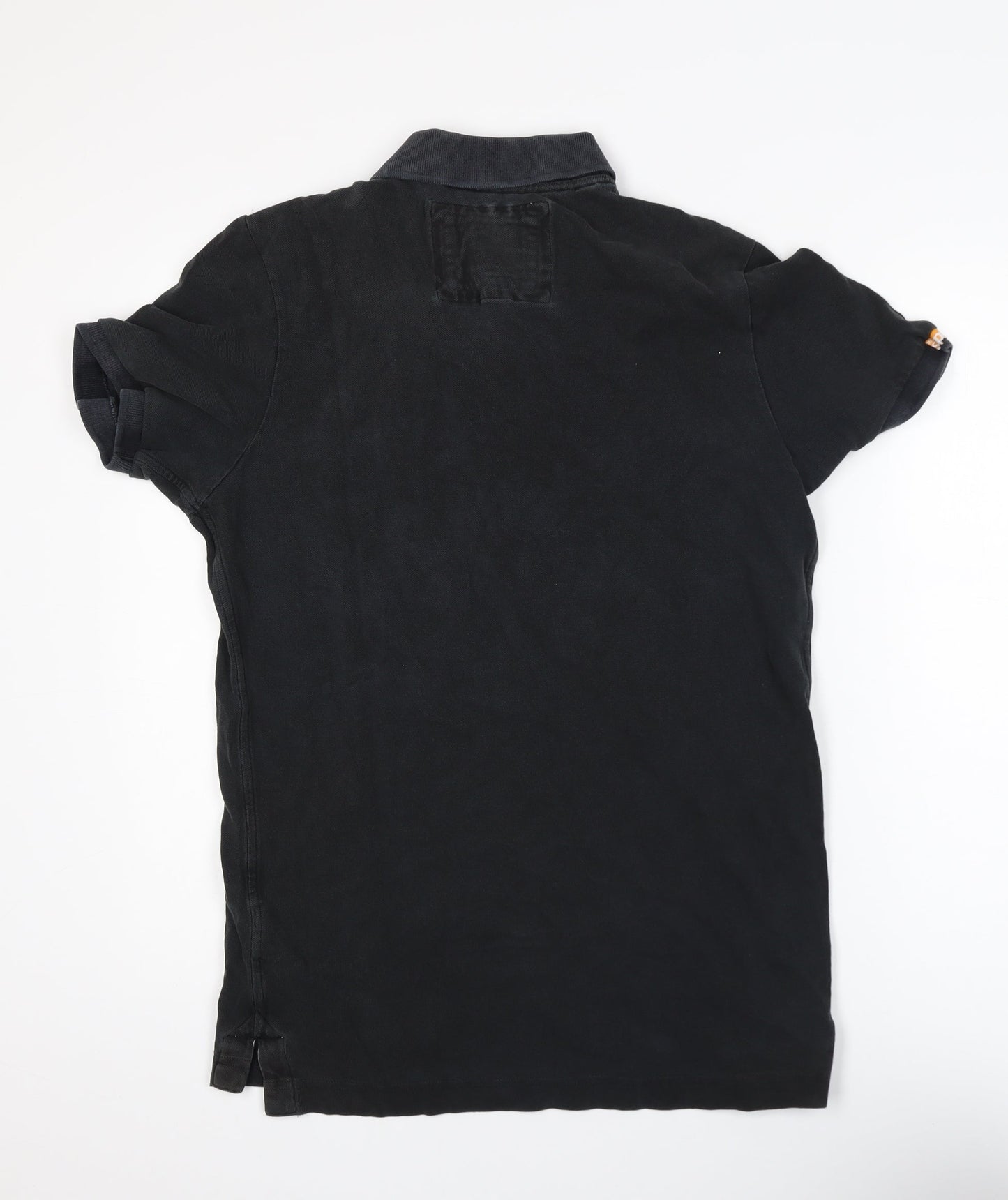 Superdry Men's Black XL Polo Shirt Cotton Embroidered Logo