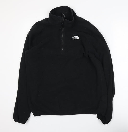 The North Face Men's Black Fleece 1/4 Zip Activewear Jacket L