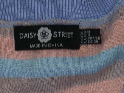 Daisy Street Womens Multicoloured Striped Knit V-Neck Tank Top Size 8