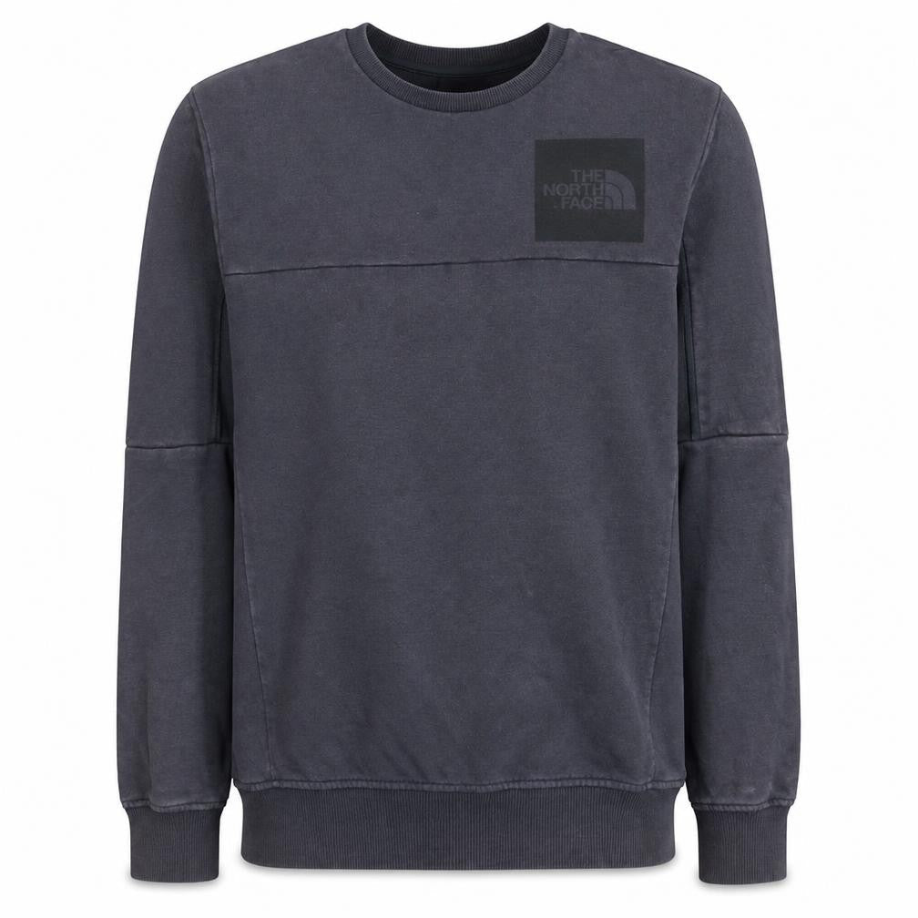 Front view of The North Face Men's Grey Cotton Crew Neck Sweatshirt M