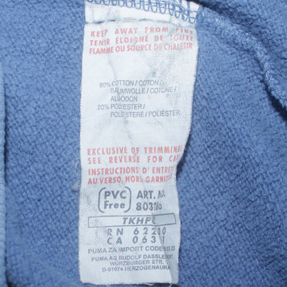 Puma Men Blue Crew Neck Pullover Sweatshirt Size S