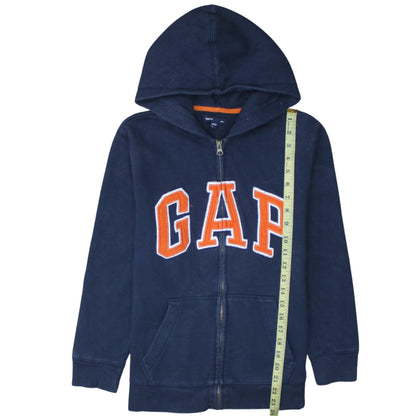 GAP Boys Navy Blue Full Zip Hoodie XL 12-13 Years Fleece Logo Casual