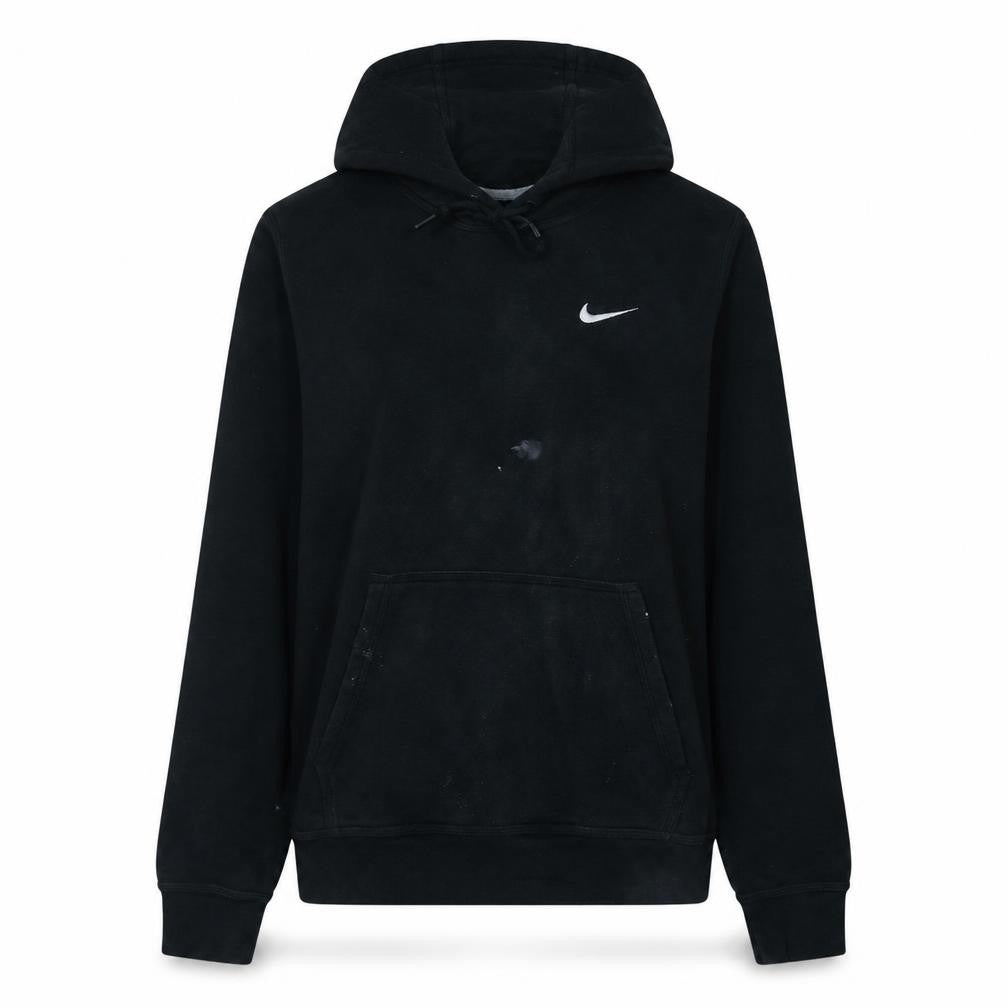 Nike Women Black Medium Pullover Hoodie Sweatshirt Cotton Blend