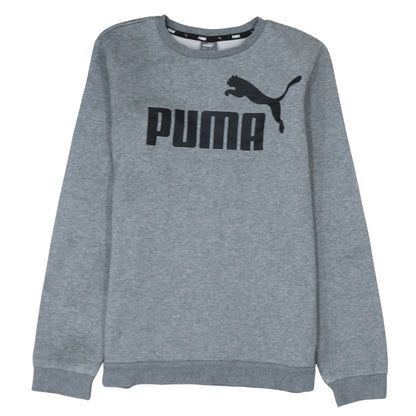 Puma Boys Grey Crew Neck Logo Pullover Sweatshirt 15-16 Years