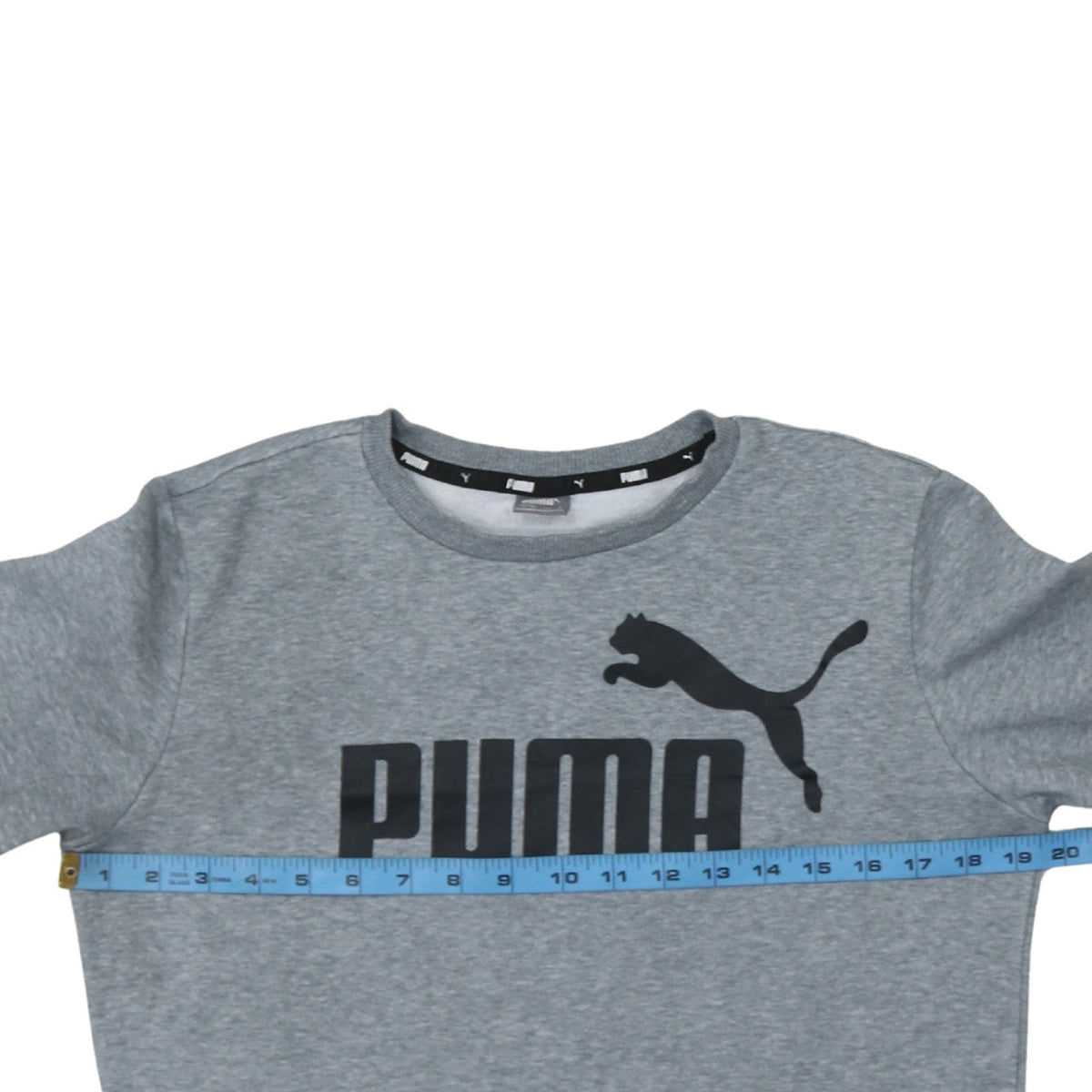 Puma Boys Grey Crew Neck Logo Pullover Sweatshirt 15-16 Years