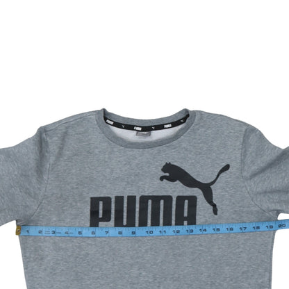 Puma Boys Grey Crew Neck Logo Pullover Sweatshirt 15-16 Years