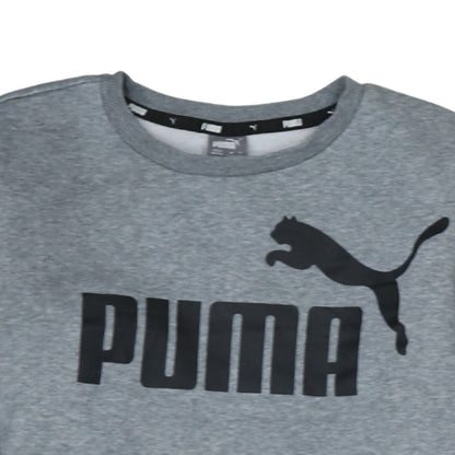 Puma Boys Grey Crew Neck Logo Pullover Sweatshirt 15-16 Years