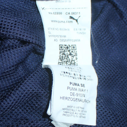 Puma Men's Blue Hooded Rain Jacket M Full Zip Water Resistant