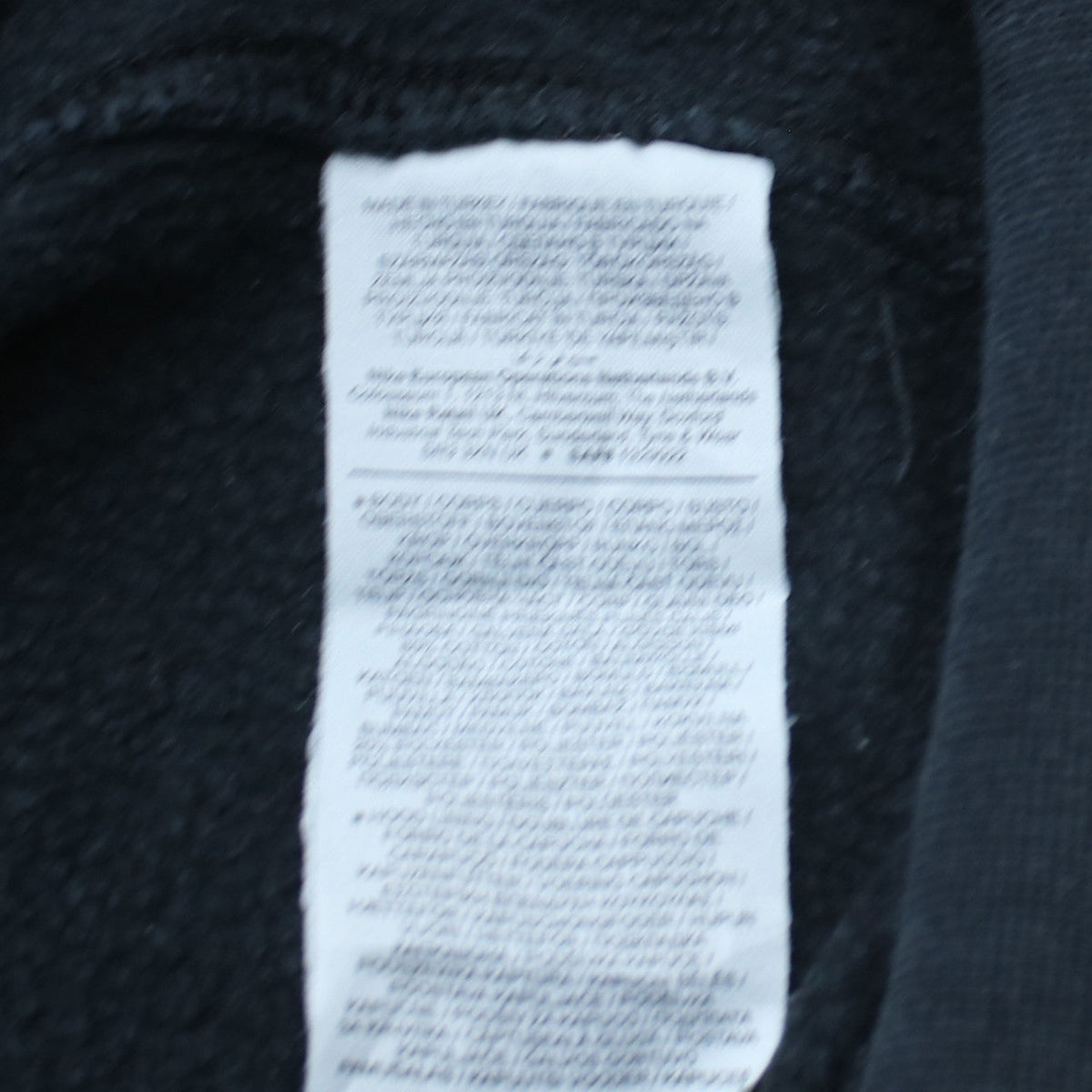 Nike Womens Black XS Pullover Hoodie Logo Patterned Cotton Blend