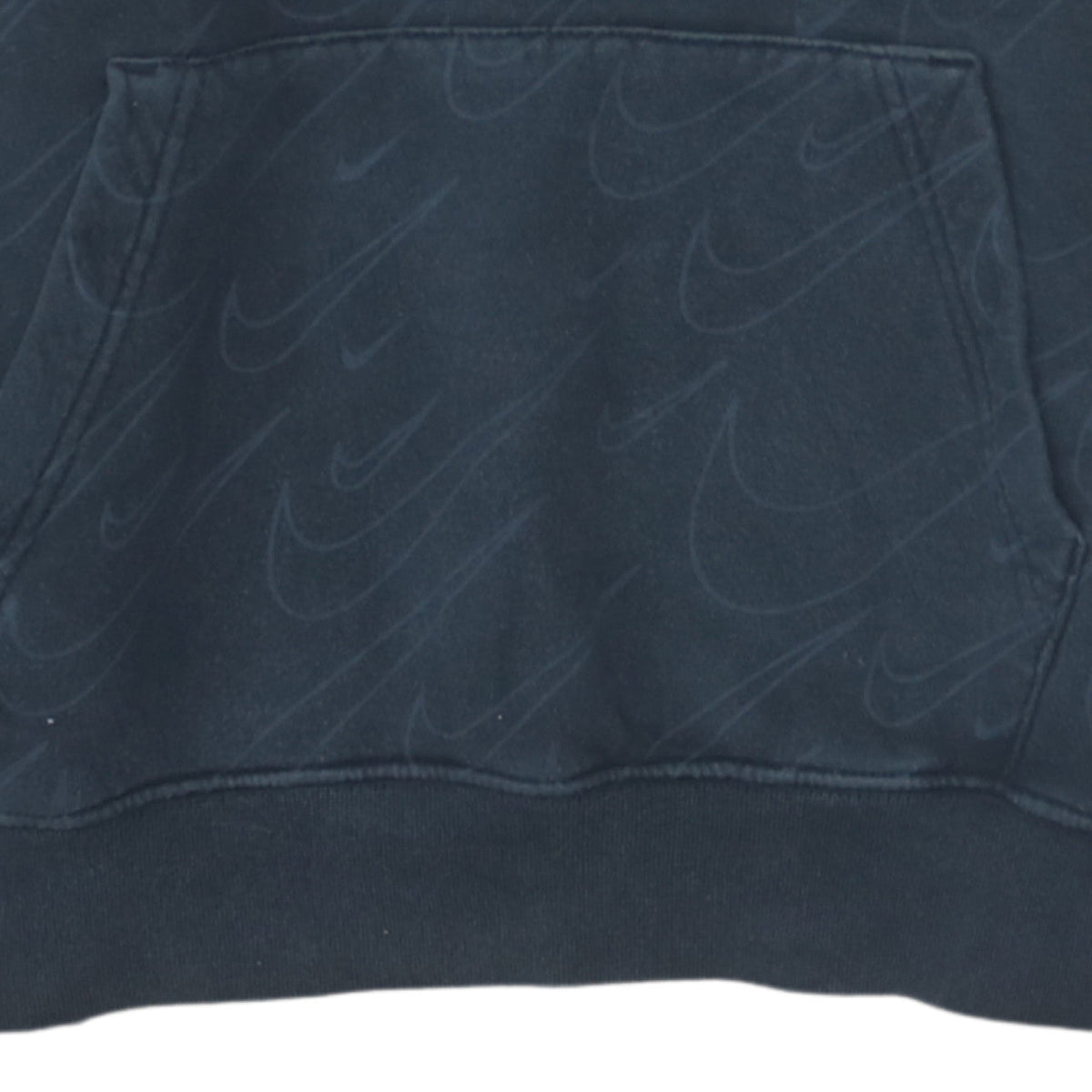 Nike Womens Black XS Pullover Hoodie Logo Patterned Cotton Blend