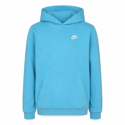 Front view of Nike boys’ blue pullover hoodie xl hooded fleece sweatshirt