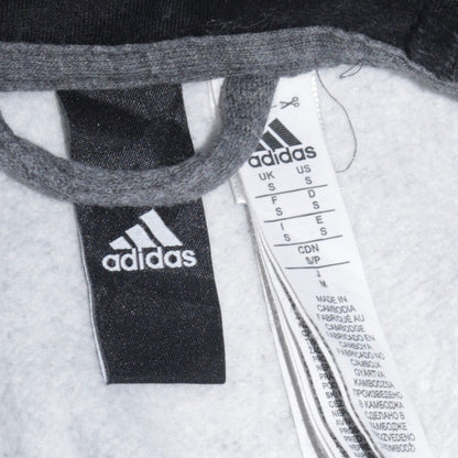 Adidas Men Grey Full Zip Hoodie Small Fleece Sportswear