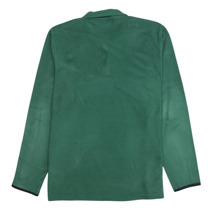 Champion Mens Green 2XL 1/4 Zip Fleece Sweatshirt Pullover