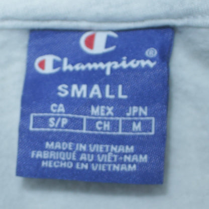 Champion Men's Grey Small Pullover Hoodie with Logo Print