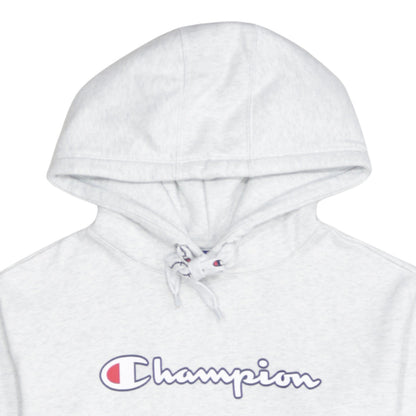 Champion Men's Grey Small Pullover Hoodie with Logo Print