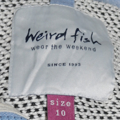 Weird Fish Women's Grey 1/4 Zip Pullover Sweatshirt Size 10 Cotton Blend