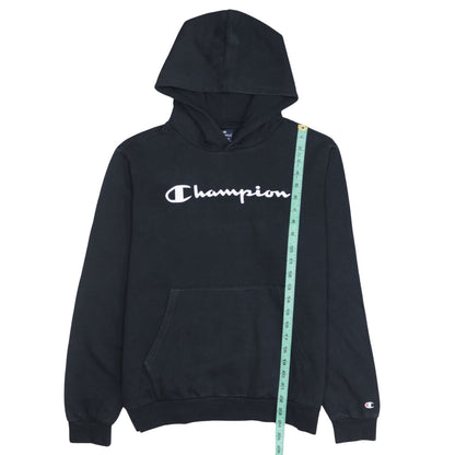 Champion Boys Black Pullover Fleece Hoodie 15-16 Years Logo Sweatshirt