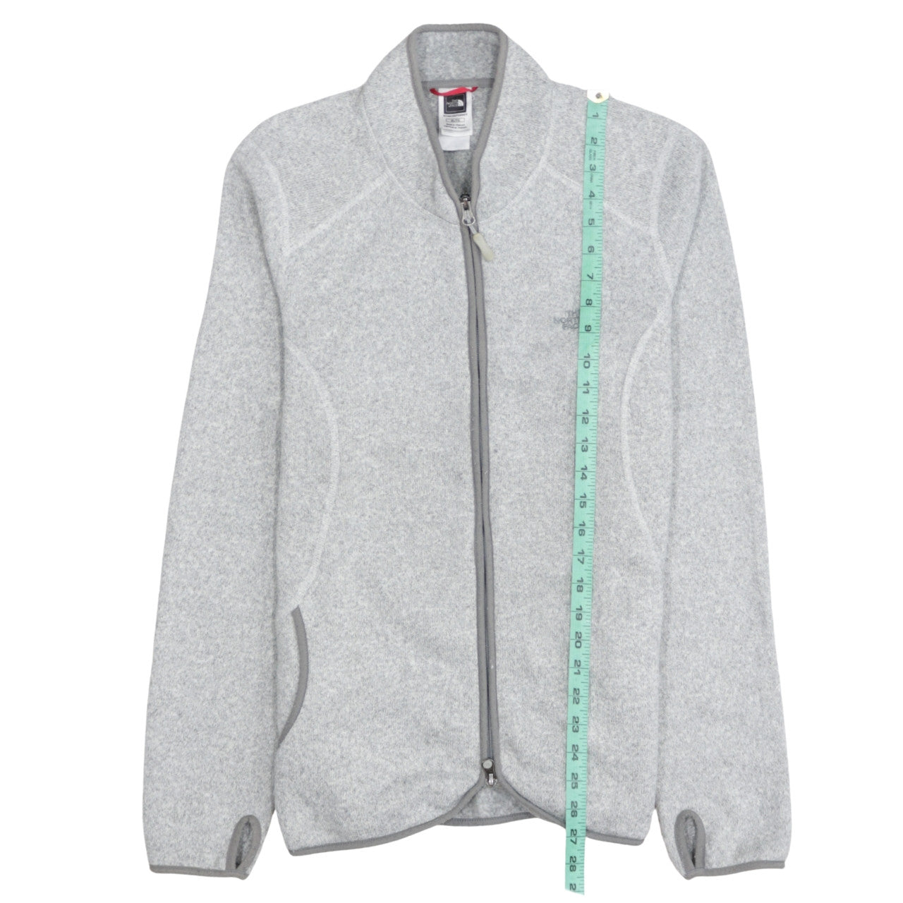 The North Face Womens Grey Full Zip Fleece Sweatshirt XL