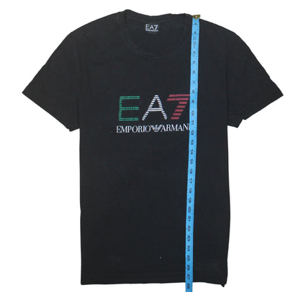 Emporio Armani EA7 Men's Black Crew Neck Cotton T-Shirt L