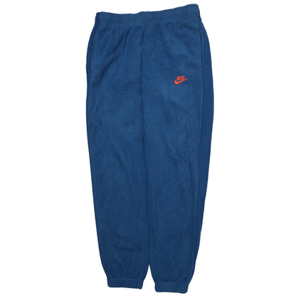Nike Men's Blue Fleece Sweatpants M Regular Fit Elastic Waist