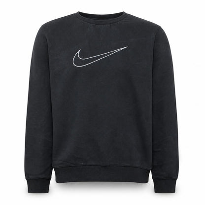 Nike Men's Black L Pullover Sweatshirt Crew Neck Fleece Regular Fit
