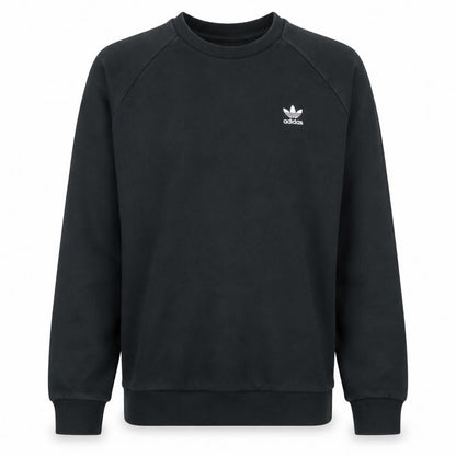 adidas Mens Black Crew Neck Pullover Sweatshirt Size M